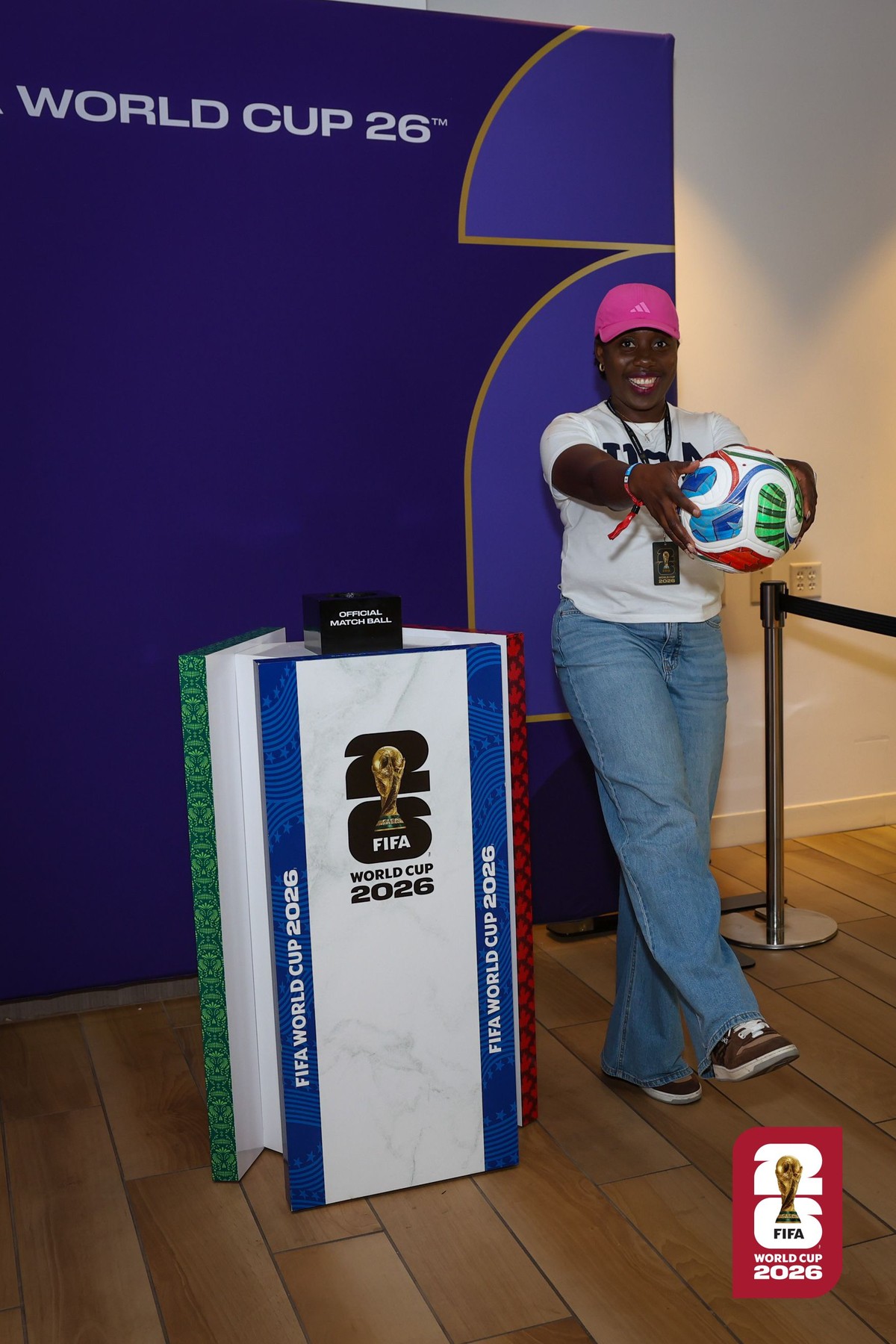Bisi with the FIFA World Cup 2026 official match ball